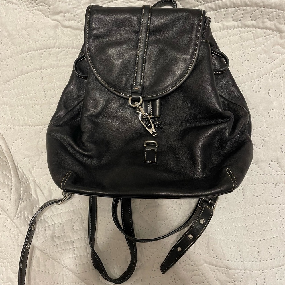 Vintage Coach Black Leather Legacy Backpack 9368 - Picture 2 of 6